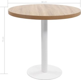 vidaXL Τραπέζι Bistro Ανοιχτό Καφέ 80 εκ. από MDF