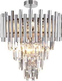 Φωτιστικό Οροφής Madison Ø45cm Ασημί