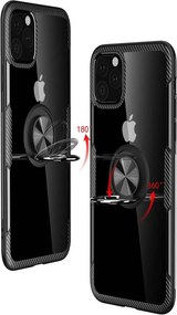 Carbon Clear Ring TPU Apple iPhone 12 mini Μαύρο