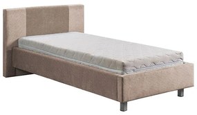 Επενδυμένο Κρεβάτι Aosta 120 Μπέζ 120x200 εκ. 154x217x100 εκ.