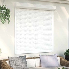 vidaXL Ρολό εισόδου Λευκός 130 x 140 cm Αλουμίνιο και Πολυουρεθάνη