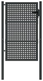 vidaXL Πόρτα Κήπου Ανθρακί 100x125 εκ. Ατσάλι