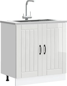 vidaXL Ντουλάπι βάσης νεροχύτη "Lucca" High Gloss White
