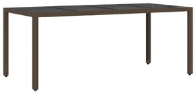 vidaXL Σέτ φαγητού για κήπο 7 pcs Καφέ 190 x 90 x 75 cm