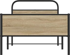 vidaXL Πλαίσιο Κρεβατιού Χωρ. Στρώμα Sonoma Δρυς 90x190 εκ Επεξ. Ξύλο