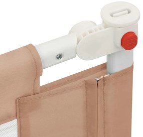 vidaXL Μπάρα Κρεβατιού Προστατευτική Taupe 150 x 25 εκ. Υφασμάτινη