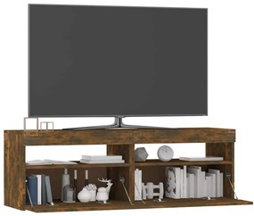 vidaXL Έπιπλο Τηλεόρασης με LED Καπνιστή Δρυς 120x35x40 εκ.