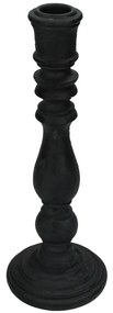 Κηροπήγιο ArteLibre Μαύρο Polyresin 8.5x8.5x24cm