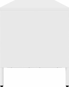 ντουλάπι τηλεόρασης vidaXL Λευκό από χάλυβα ψυχρής έλασης