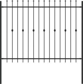 vidaXL Φράχτης με Σπίθες Μαύρο 200 x 200 cm
