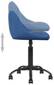 vidaXL Καρέκλα Τραπεζαρίας Μπλε Βελούδινη