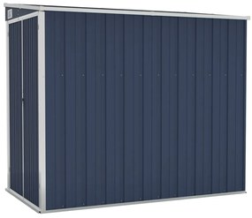 vidaXL Αποθήκη Κήπου Επιτοίχια Ανθρακί 118 x 194 x 178 εκ από Ατσάλι