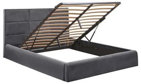 Κρεβάτι Briley Grey Με Αποθηκευτικό Χώρο 160x200 HM583.01 Διπλό Βελούδο