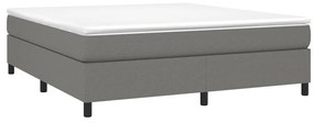 vidaXL Κρεβάτι Boxspring με Στρώμα Σκούρο Γκρι 180x200 εκ Υφασμάτιν