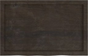 vidaXL Επιφάνεια Τραπεζιού Σκούρο Καφέ 80x50x(2-4)εκ Επεξ. Μασίφ Δρυς