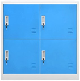 vidaXL Φοριαμοί 2 τεμ. Ανοιχτό Γκρι/Μπλε 90 x 45 x 92,5 εκ. Ατσάλινοι