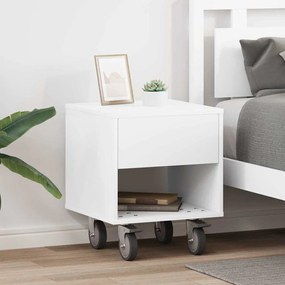 vidaXL Κομοδίνο 2 pcs Λευκό 40,5 x 40 x 48 εκ. Επεξεργασμένο ξύλο