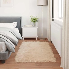 vidaXL Χαλί από τεχνητό πρόβειο δέρμα TAFALLA Μπεζ 80 x 150 cm