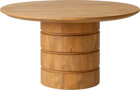 Τραπέζι Charmy pakoworld μασίφ ξύλο mango σε φυσική απόχρωση Φ130x76εκ