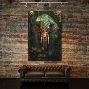 Πίνακας σε καμβά Elephant in Emerald LUX37 30cm x 40cm
