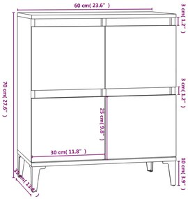 Ντουλάπι Καπνιστή Δρυς 60x35x70 εκ. από Επεξεργασμένο Ξύλο - Καφέ