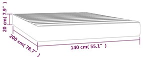 vidaXL Στρώμα με Pocket Springs Καπουτσίνο 140x200x20 εκ. Συνθ. Δέρμα