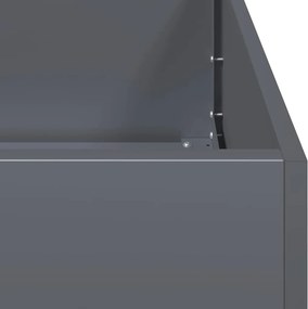 vidaXL Ζαρντινιέρα Ανθρακί 100x100x30 εκ. από Χάλυβα