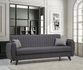 Stewehome Alkon τριπλή πολυθρόνα σκούρο γκρι