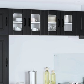 vidaXL Ραφιέρα τοίχου LUCCA 2 pcs Μαύρο 60 x 31 x 40 εκ