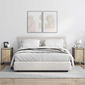 vidaXL Κομοδίνο 2 pcs Σονόμα 39,5 x 30 x 50 εκ Επεξεργασμένο ξύλο