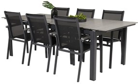 Σετ Τραπέζι και καρέκλες Dallas 2503, Polyξύλο, Μέταλλο, Ύφασμα | Epipla1.gr