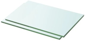 vidaXL Ράφια Πάνελ 2 τεμ. Διάφανα 30 x 15 εκ. Γυάλινα