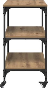 vidaXL Καρότσι Κουζίνας Artisan Oak 60 x 41 x 76 εκ.