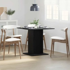 vidaXL Τραπεζαρία Μαύρη Δρυς 80x80x75 εκ. από Τεχνητό Ξύλο