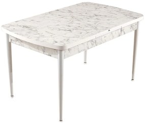 Τραπέζι Επεκτεινόμενο Trend 107BCK1136 132/170x76,5x79cm Marble Effect White Μοριοσανίδα, Μέταλλο