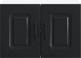 vidaXL Πάνελ πλυντηρίου πιάτων Kalmar 2 pcs Μαύρο Επεξεργασμένο Ξύλο