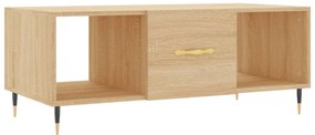 vidaXL Τραπεζάκι Σαλονιού Sonoma Δρυς 102x50x40 εκ. από Επεξεργ. Ξύλο