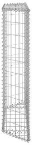 vidaXL Συρματοκιβώτιο-Γλάστρα Υπ. Τραπέζιο 100x20x100 εκ Γαλβ. Χάλυβας