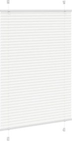 vidaXL Πλισέ περσίδα Λευκό 85x100 cm Πλάτος υφάσματος 84,4 cm