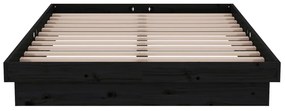 vidaXL Πλαίσιο Κρεβατιού Μαύρο 120 x 200 εκ. από Μασίφ Ξύλο