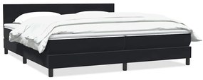 Κρεβάτι Boxspring με Στρώμα Μαύρο 180x210 εκ. Βελούδινο