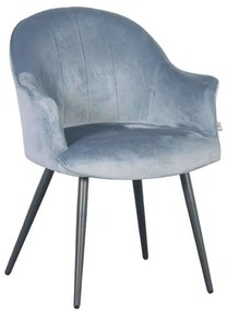 Πολυθρόνα 617-121-076 65x65x83cm Light Blue Metal, Fabric
