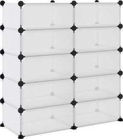 vidaXL Παπουτσοθήκη Διαφανής 84x32x88,5 εκ. από Πολυπροπυλένιο