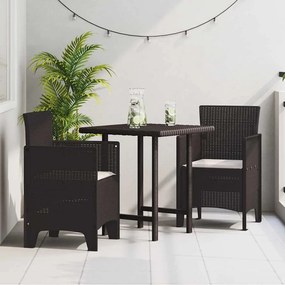 vidaXL Καρέκλα Κήπου 2 pcs Καφέ 53 x 49 x 85 εκ. PP