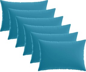 vidaXL Κάλυμμα Μαξιλαριού 6 pcs HEERLEN Γαλάζιο 50 x 75 cm Πολυεστέρας