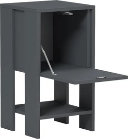 Κομοδίνο Reppo pakoworld ανθρακί 30x30x55εκ