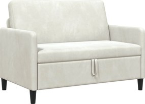 vidaXL Καναπές με Αποθήκευση Κρεμ 122 x 78 x 87 εκ Πολυεστέρας