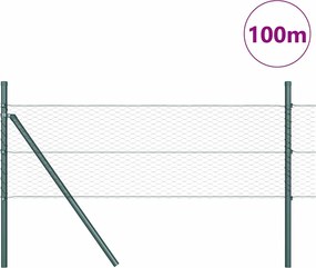 vidaXL Έξιγωνο φράχτη σταθερού εδάφους 100 x 0,8 μ Γκρι Δίχτυ