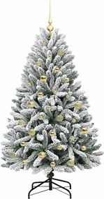 vidaXL Τεχνητό Χριστουγεννιάτικο Δέντρο Πράσινο και Λευκό 150 cm