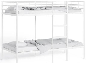 vidaXL Κουκέτα χωρίς στρώμα Λευκό 80x200 cm Ατσάλι